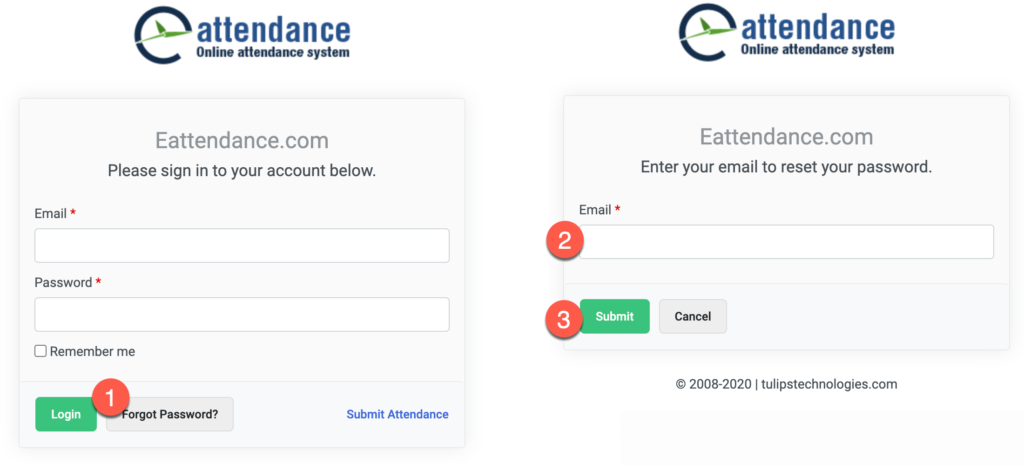 Cloud HR recover password