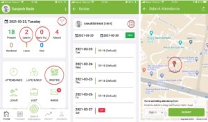 attendance app feature with geofence