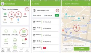attendance app feature with geofence